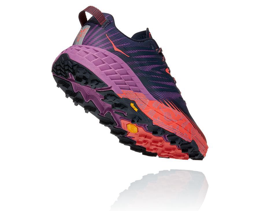 Hoka One One Trail Schoenen Dames - Speedgoat 4 - Donkerblauw - KI2794680